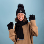 Bonnet 3 pompons - Creamy Gin Noir