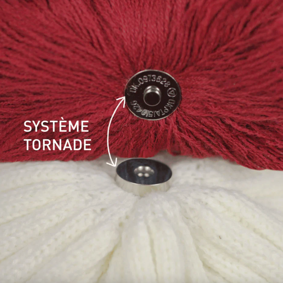 Bonnet 3 pompons - Creamy Gin Gris Clair