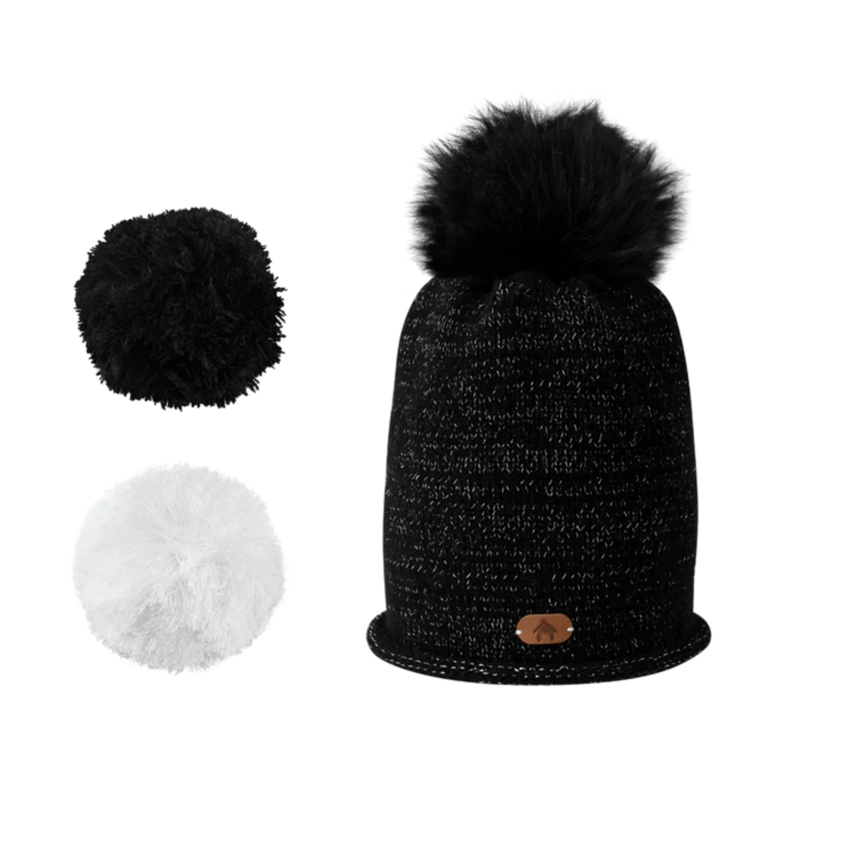 Bonnet 3 pompons - Hydromel Black