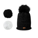 Bonnet 3 pompons - Hydromel Black