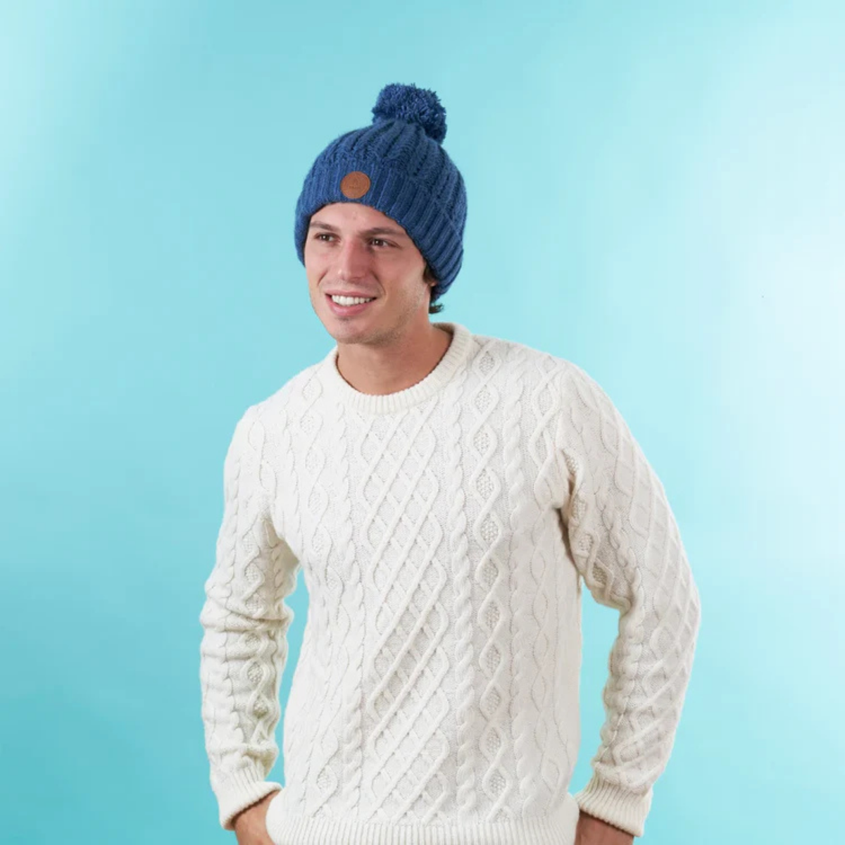 Bonnet 3 pompons - Moscow Mule Bleu