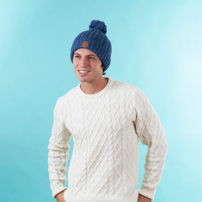 Bonnet 3 pompons - Moscow Mule Bleu