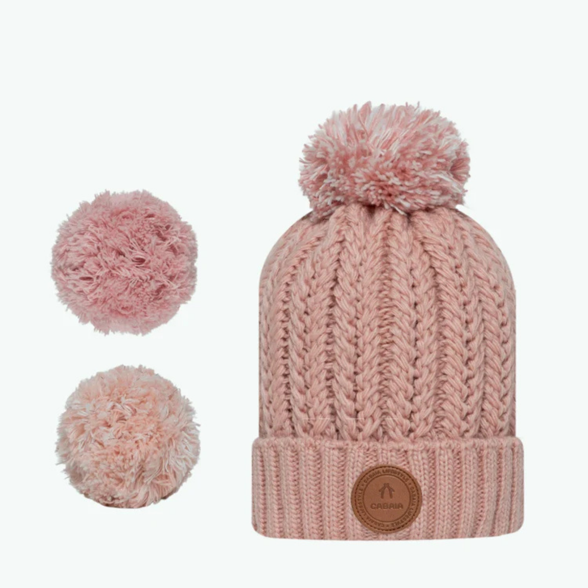 Bonnet 3 pompons - Moscow Mule Rose clair