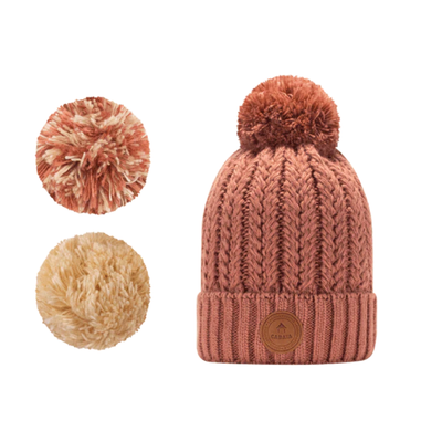 Bonnet 3 pompons - Moscow Mule Vieux Rose