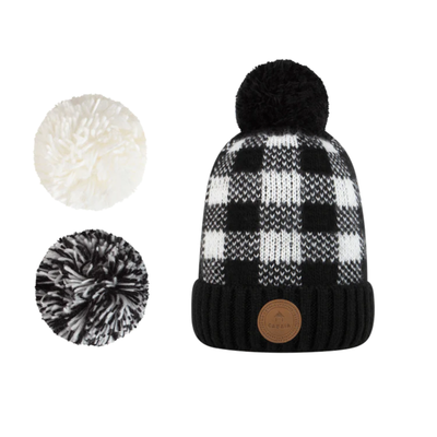 Bonnet 3 pompons - Scorpion noir