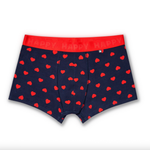 Boxer bleu marine - Coeurs