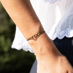 Bracelet Annecy union plaqué or - Pailleté or Noir