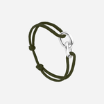 Bracelet Antigua union 22 mm plaqué argent - Kaki