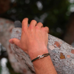 Bracelet Antigua union 22 mm plaqué argent - Kaki