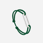 Bracelet Carrelet maillon 30 mm plaqué argent - Vert