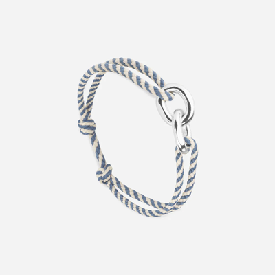 Bracelet Colmar union 22 mm plaqué argent - Beige bleu
