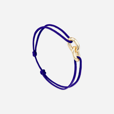 Bracelet Edimbourg union plaqué or - Bleu roi