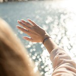 Bracelet Libeccio rose des vents argent vieilli - Bleu blanc rouge