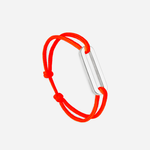 Bracelet Marnage maillon 30 mm plaqué argent - Orange