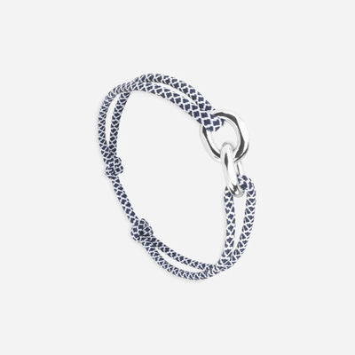 Bracelet Nafplio union 22 mm plaqué argent - Bleu blanc