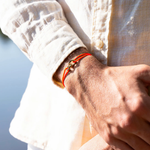 Bracelet Naples union plaqué or - Orange