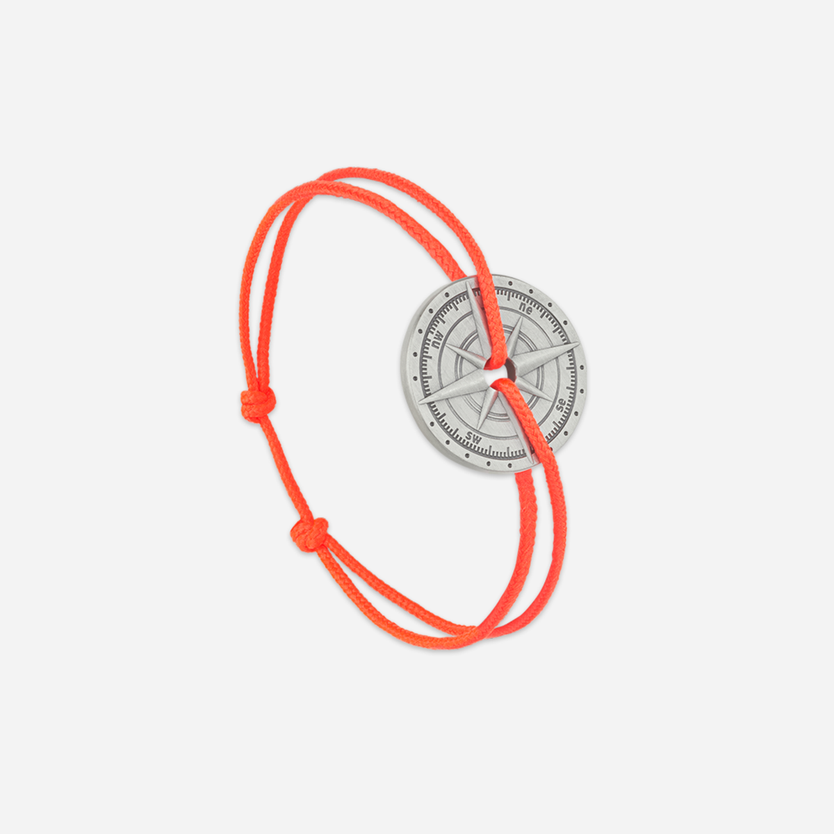 Bracelet Noroit rose des vents argent vieilli - Orange