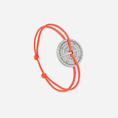 Bracelet Noroit rose des vents argent vieilli - Orange
