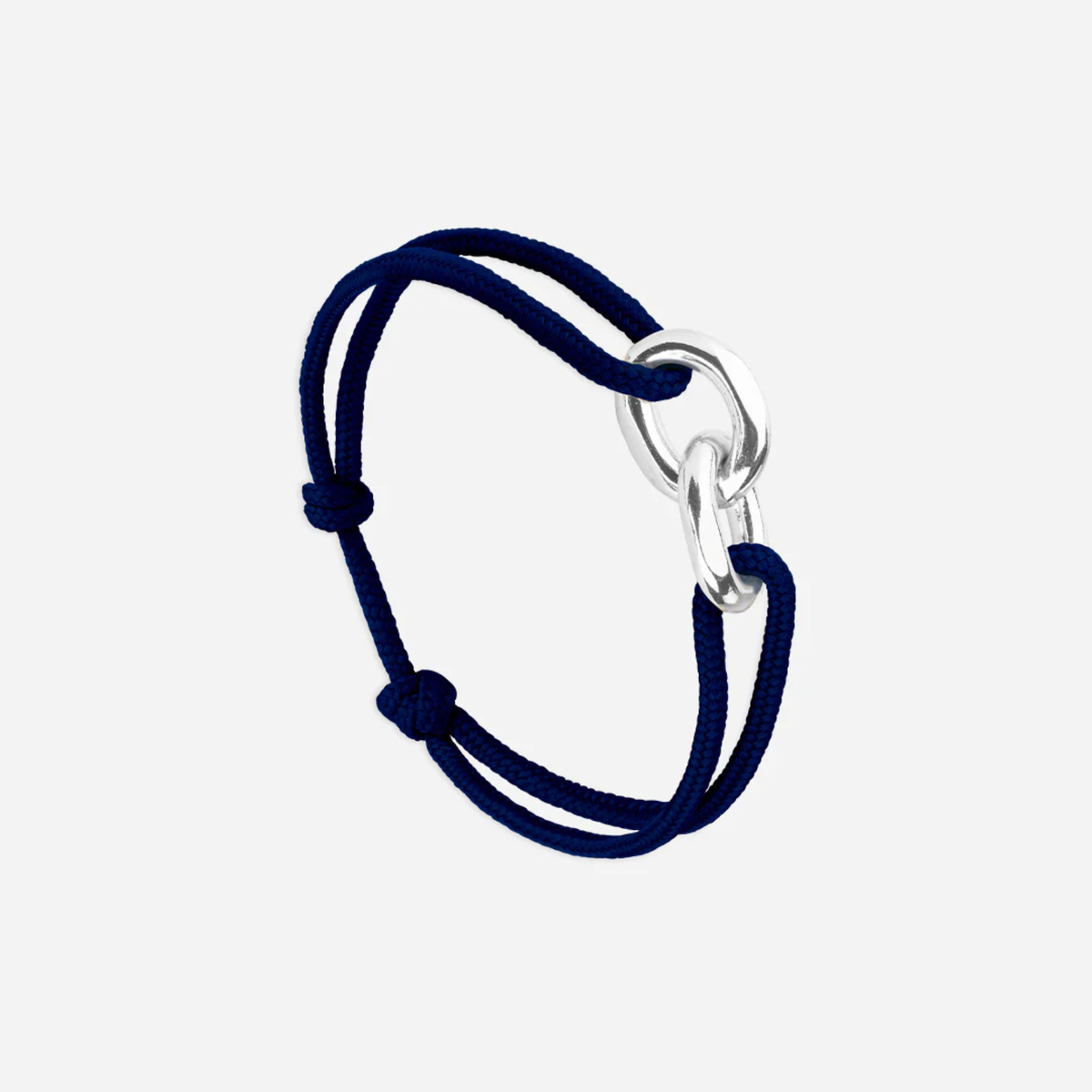Bracelet Paraty union 22 mm plaqué argent - Bleu nuit