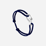 Bracelet Paraty union 22 mm plaqué argent - Bleu nuit