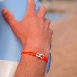 Bracelet Portree union 22 mm plaqué argent - Orange