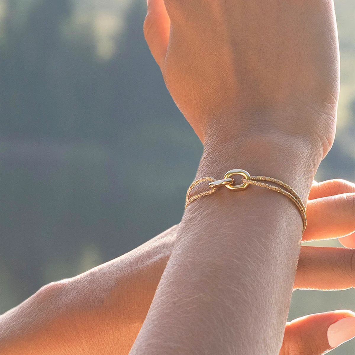 Bracelet Sintra union plaqué or - Pailleté or