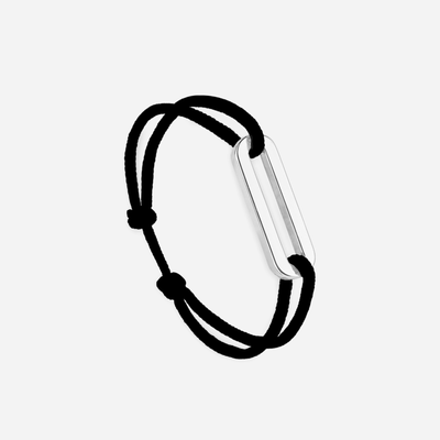 Bracelet Timon maillon 30 mm plaqué argent - Noir