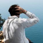 Bracelet Toureillo rose des vents argent vieilli - Blanc bleu