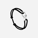 Bracelet Ubud union 22 mm plaqué argent - Noir