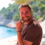 Bracelet Ubud union 22 mm plaqué argent - Noir