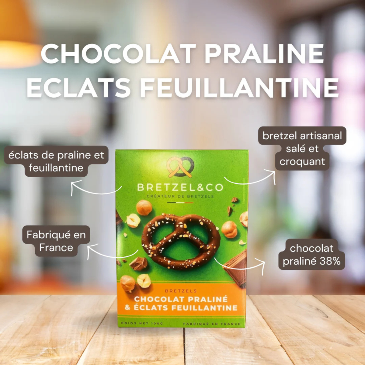 Bretzel - Chocolat praliné éclats de feuillantine