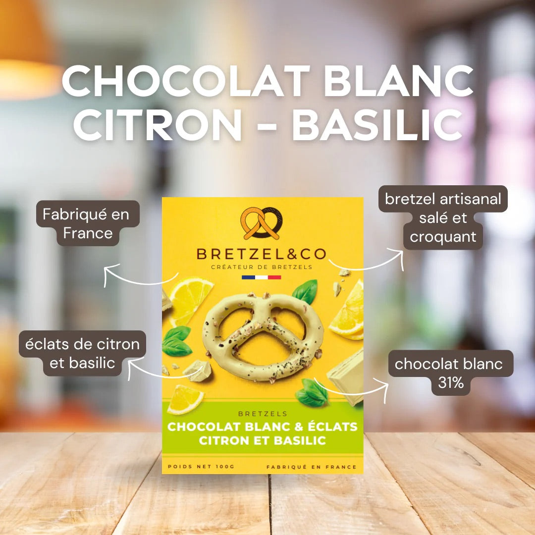Bretzel - Chocolat blanc citron basilic