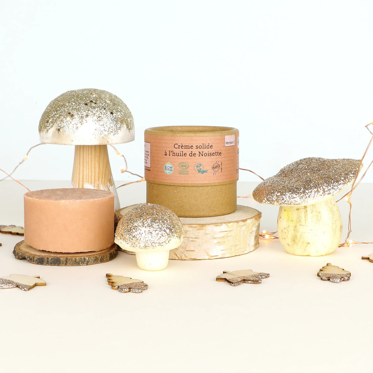 Crème solide visage corps à l'huile de Noisette