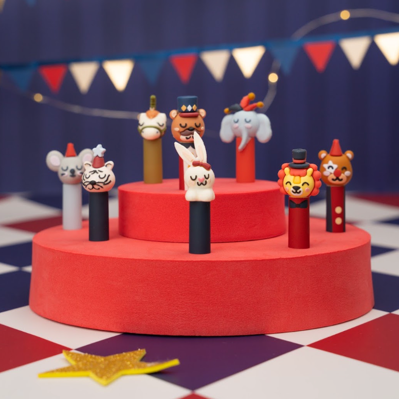 Set de 8 stylos effaçables Bo-Bo - Cirque