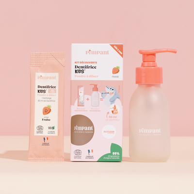 Kit Découverte Dentifrice Kids Fraise (1bouteille+1recharge)