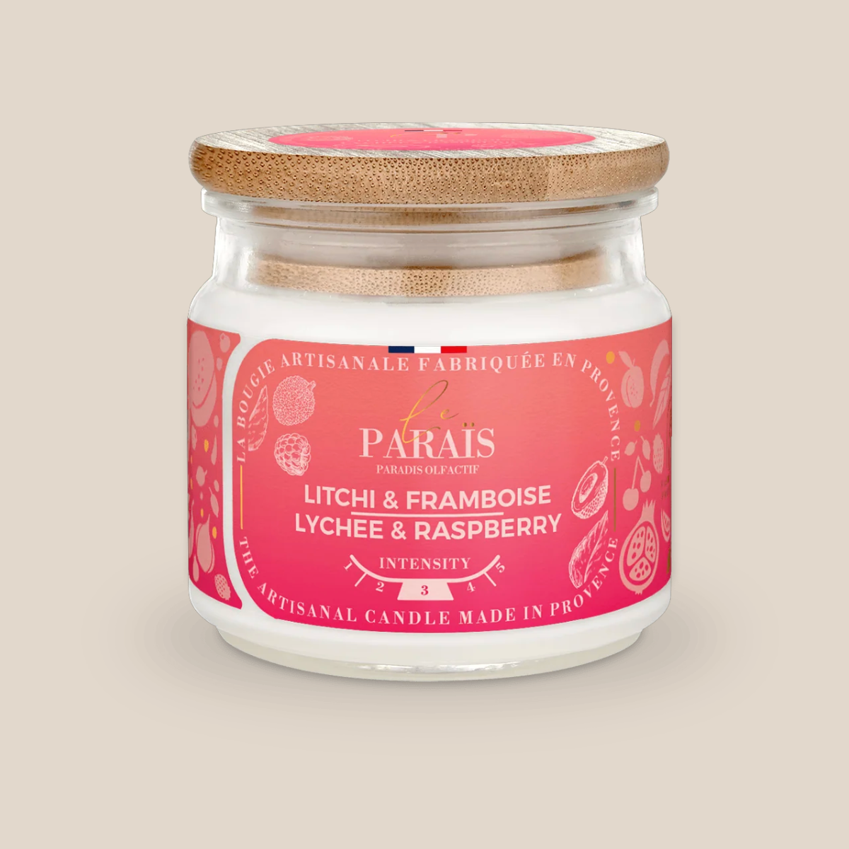 Bougie parfumée 150 ml litchi & framboise