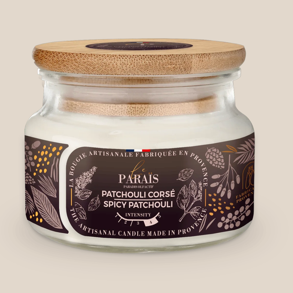 Bougie parfumée 300 ml - patchouli corse