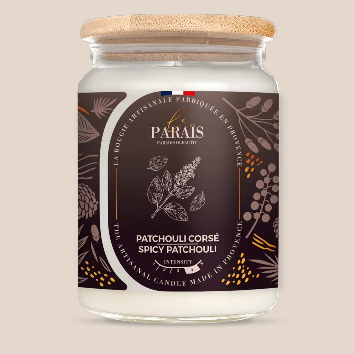 Bougie parfumée 700 ml - patchouli corse