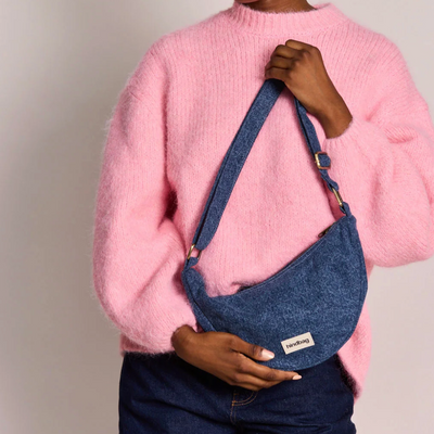 Sac bandoulière Andrea denim bleu foncé