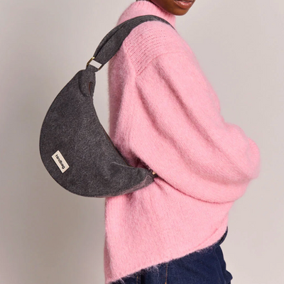 Sac bandoulière Andrea denim gris foncé
