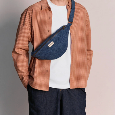 Sac bandoulière sasha denim bleu foncé