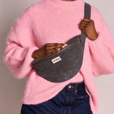 Sac bandoulière sasha denim gris foncé