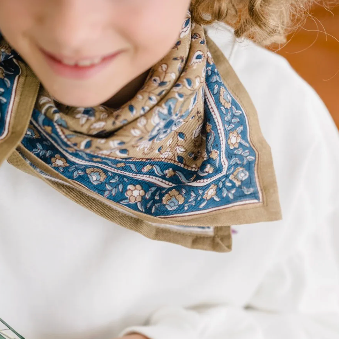 Small Scarf / Foulard Enfant - Folk Bronze