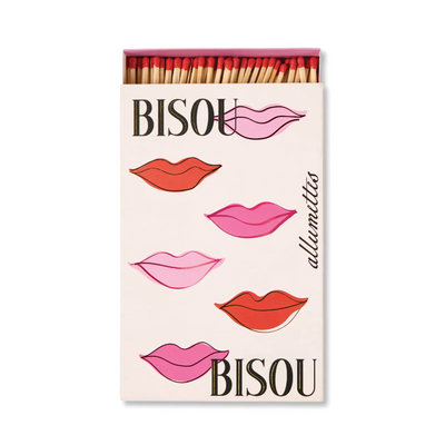 Grande boîte rectangulaire d’allumettes Bisou Bisou (120 pièces)