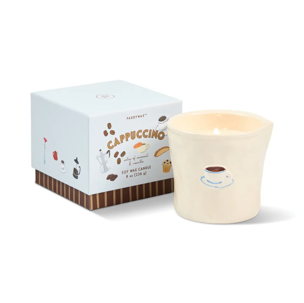 Bougie en céramique Bistro Cappuccino 226 g – Chocolat & Cerise