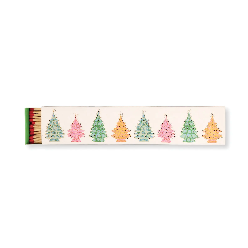Boîte fine d’allumettes Sapins de Noël (45 pièces)