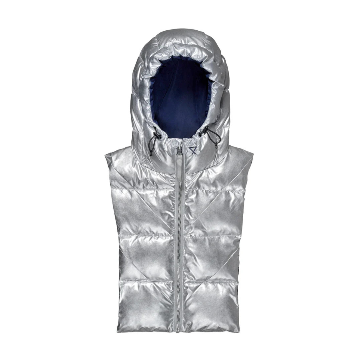 Capuche en doudoune - Argent et marine