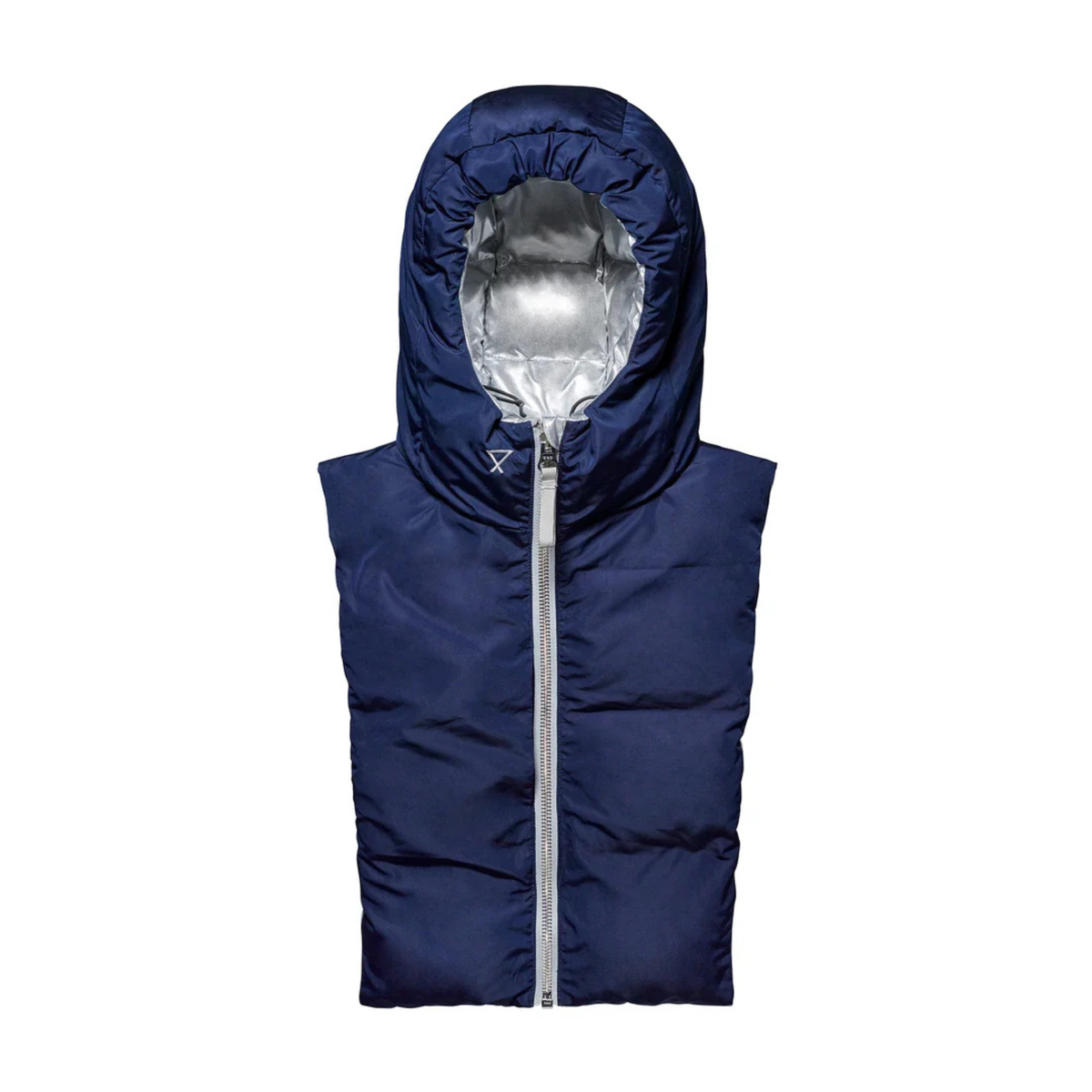 Capuche en doudoune - Argent et marine