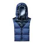 Capuche en doudoune - Bleu et bleu glacier