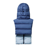 Capuche en doudoune - Bleu et bleu glacier